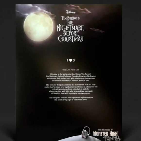 🪩Monster High Skullector Disney's The Nightmare Before Christmas Jack & Sally - Picture 12 of 16